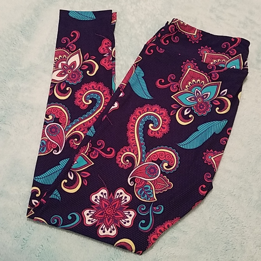 Lularoe TC Leggings Rainbow Paisley
